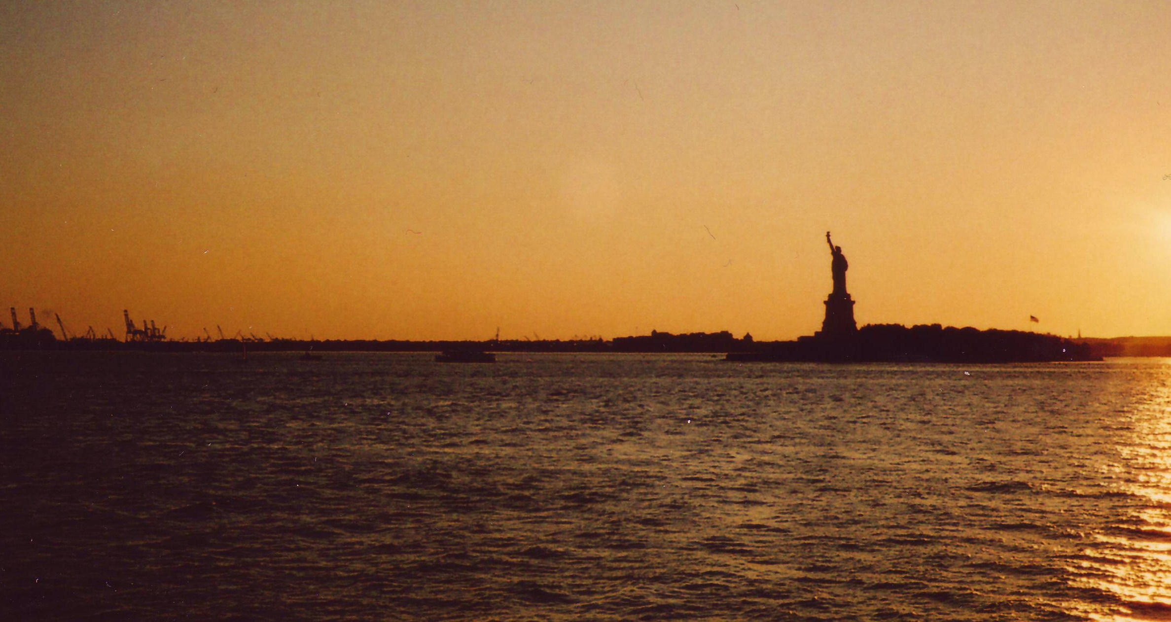 Summer afternoon in 2004-- view from the Staten Island Ferry, the harbor tour on an intern's budget